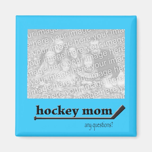 Imã Magnet Fotográfico da Mãe de Hockey (Frente)