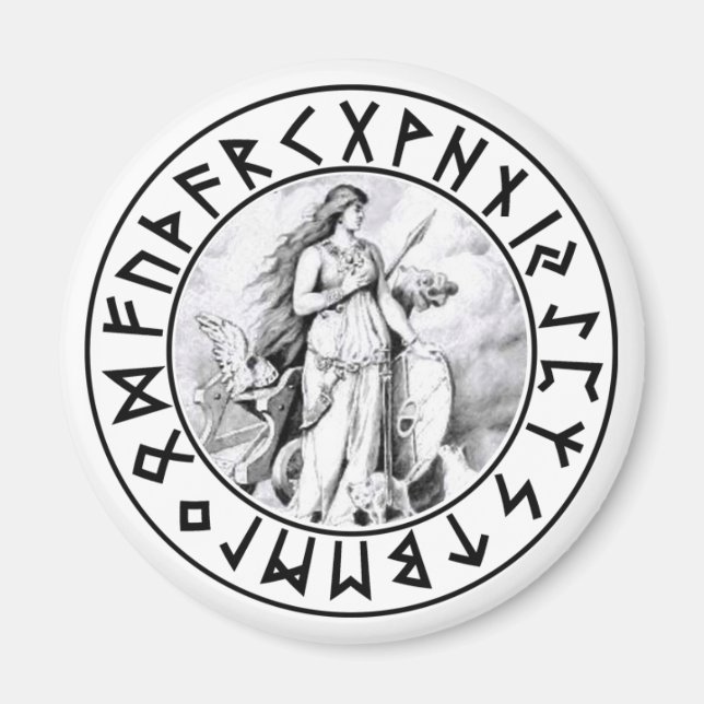 Imã magnet Freya Rune Shield (Frente)