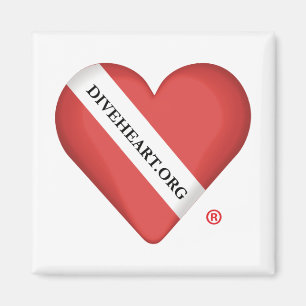 Imã Magnet Frigorífico do Coração DiveHeart