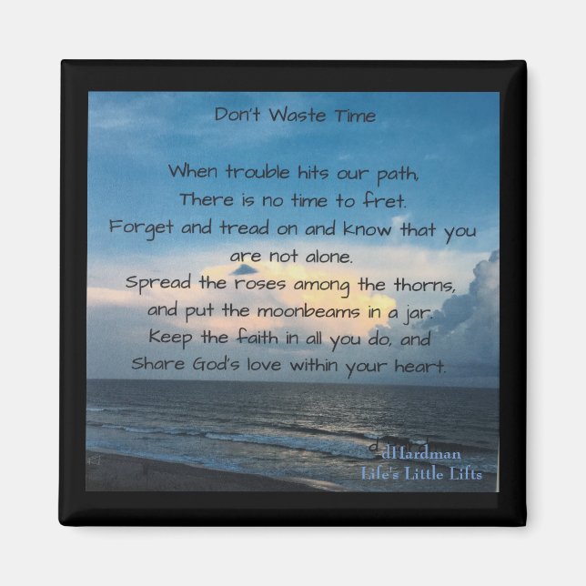 Imã Magnet fullsizeoutput_19d9Não desperdice tempo (Frente)