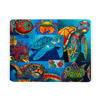 Ímã Magnet "Funky Sea Critters Collage"