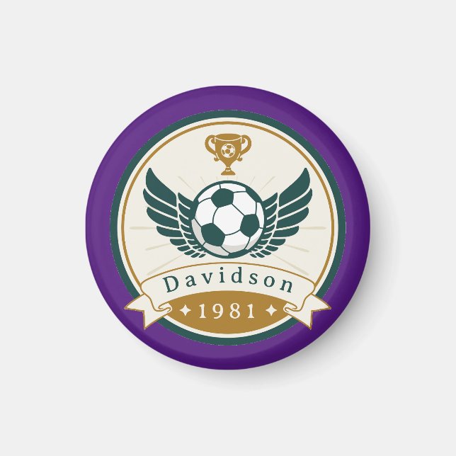 Imã Magnet - Futebol de futebol - Personalizado - Adic (Frente)