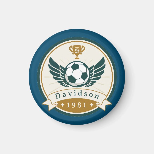 Imã Magnet - Futebol de futebol - Personalizado - Adic (Frente)