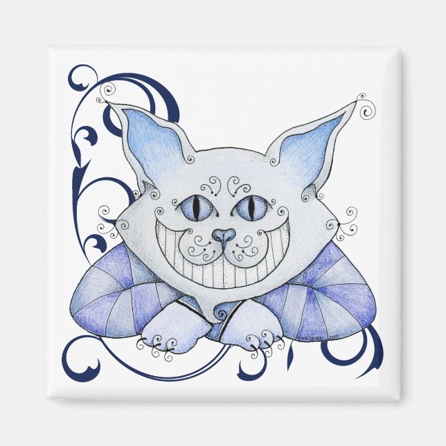 Imã Magnet Gato de Cheshire (Frente)