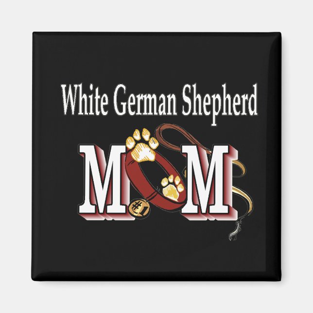 Imã Magnet german shepherd branco (Frente)