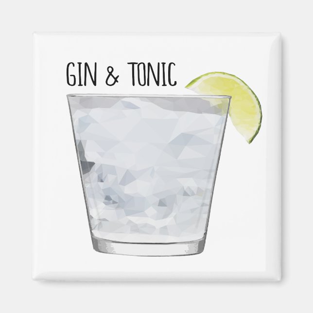 Imã Magnet "Gin & Tonic" para arte geométrica da Cozin (Frente)