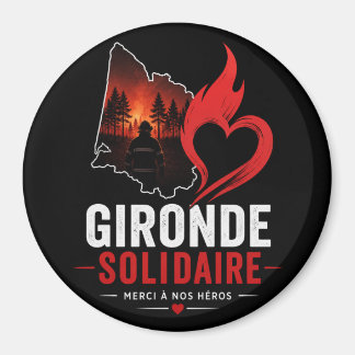 Imã Magnet "Gironde Solidaire 2026" – Merci à nos héro
