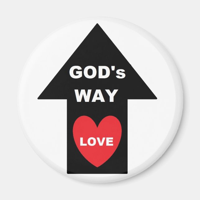 Imã Magnet Gods Way Love Arrow Heart (Frente)