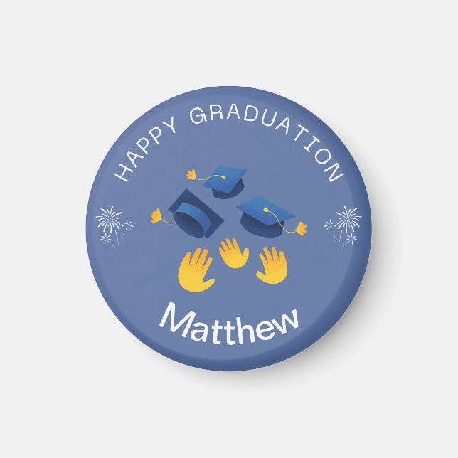 Imã Magnet - Happy Graduation Personalize - Adicionar  (Frente)