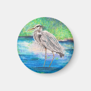 Imã Magnet Heron Azul