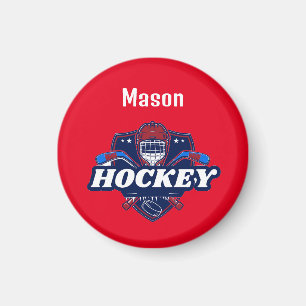 Imã Magnet Hockey Gear - Personalizado - Adicionar Nom