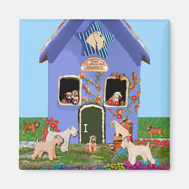 Imã Magnet: "Home is Where The Wheaten Is" (Frente)