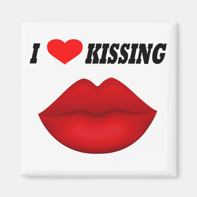 Imã Magnet I Love Kissing (Frente)