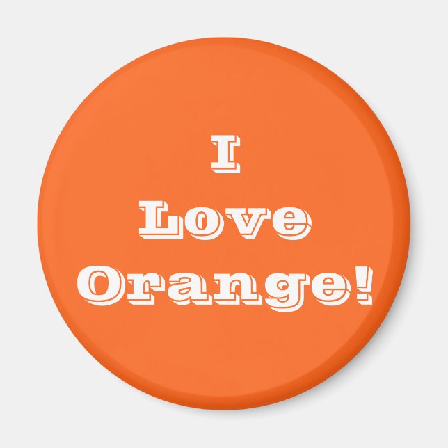 Imã Magnet I Love Orange (Frente)
