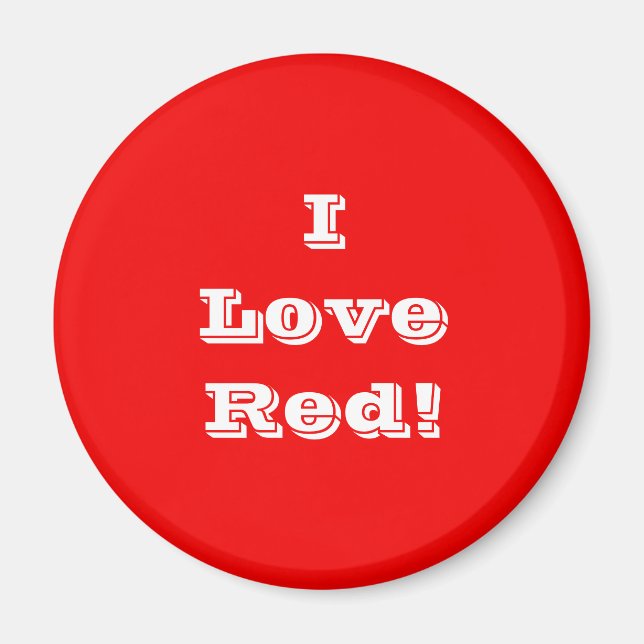 Imã Magnet I Love Red (Frente)