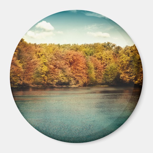 Imã Magnet Inicial Monograma de Água em Árvores do Lag (Frente)