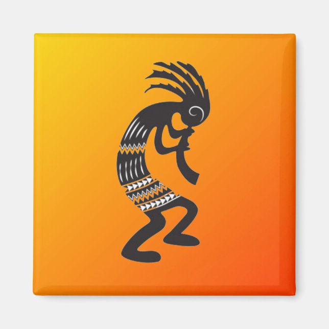 Imã Magnet Kokopelli Americano Nativo do Sudoeste (Frente)