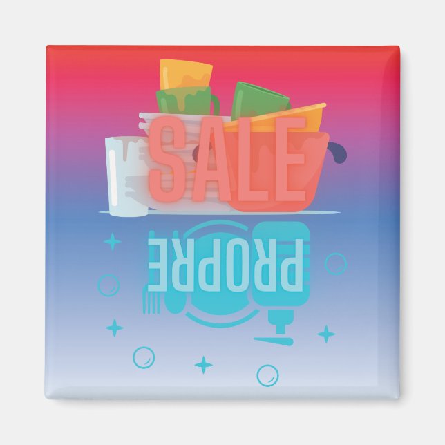 Imã Magnet lave-vaisselle en français "Propre-Sale" (Frente)