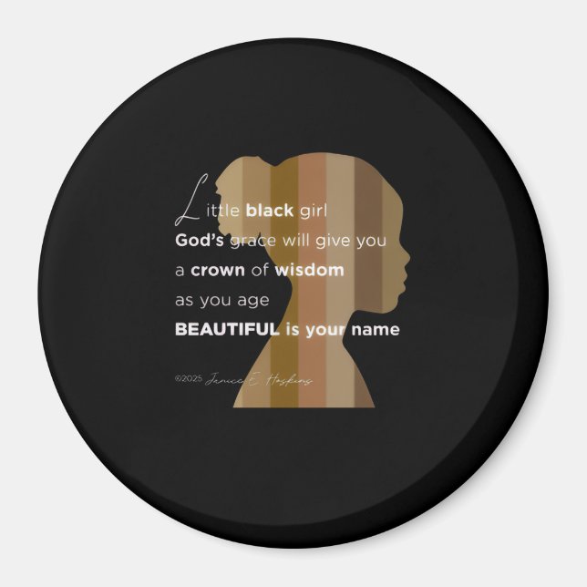 Imã Magnet little black girl magnet (Frente)