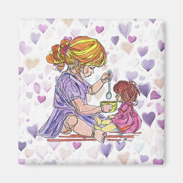 Imã Magnet Little Girl e Baby Doll (Frente)