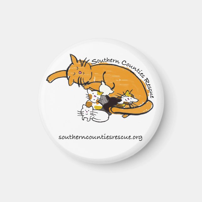 Imã Magnet (Logotipo de Gatinho redondo) (Frente)