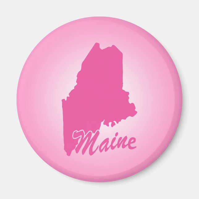 Imã Magnet Maine State Rosa (Frente)