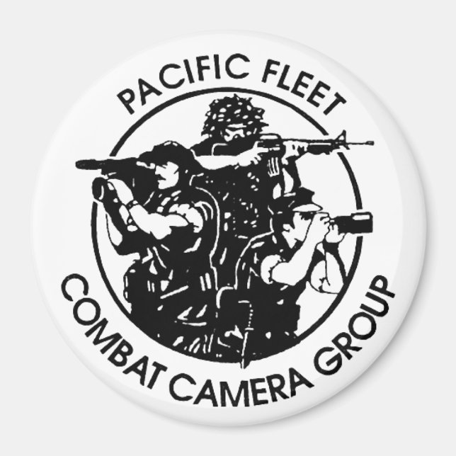 Imã Magnet MARINHO COMBAT CAMERA PACIFIC 4" (Frente)