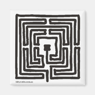Imã Magnet medieval labirinto caneta quadrado pequeno