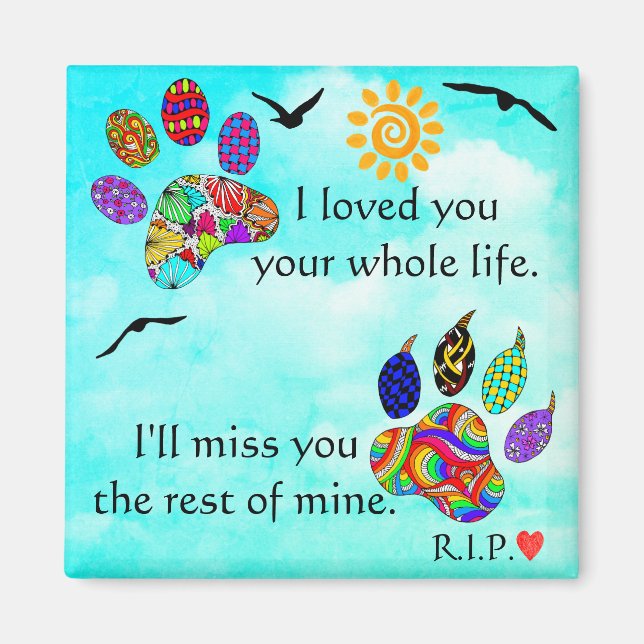 Imã Magnet Memorial de Simpatia Pet de Cães e Gatos (Frente)