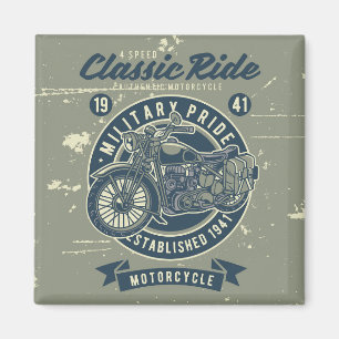 Imã Magnet Militar de Motocicletas Vintage