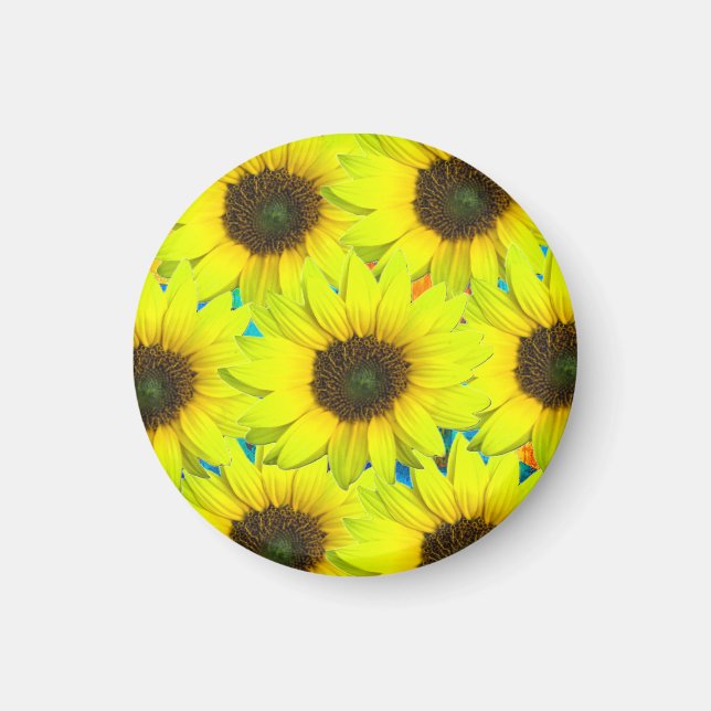 Imã Magnet mit gelben kleinen Sonnenblumenblüten (Frente)