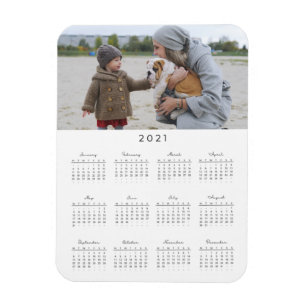 Ímã Magnet Moderno do Calendário de Fotos 2021