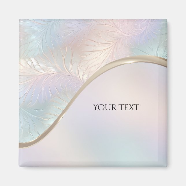 Imã Magnet Moderno Iridescente Abstrato (Frente)