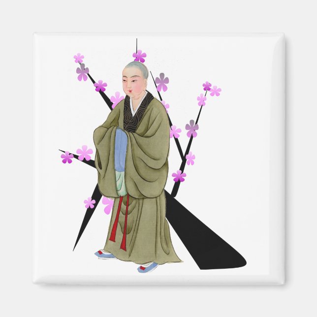 Imã Magnet Monk Budista (Frente)