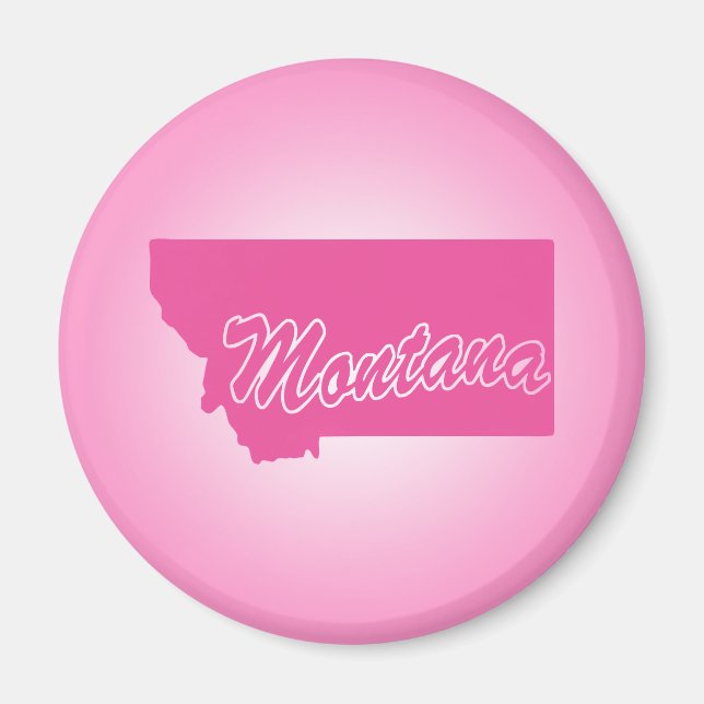 Imã Magnet Montana (estado rosa) (Frente)