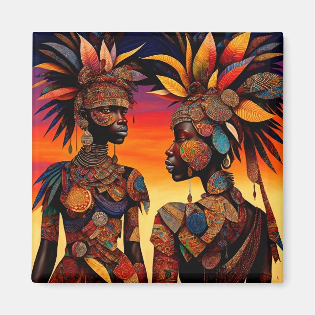 Imã Magnet Mulher Africana (Frente)