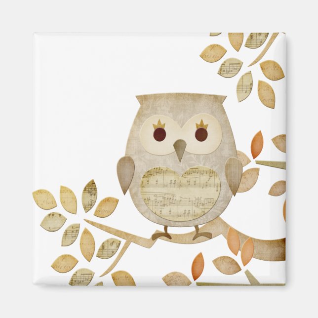 Imã Magnet Musical Tree Owl (Frente)