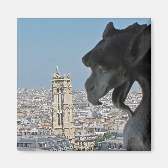 Imã Magnet: Notre-Dame de Paris - Gargoyle (Frente)