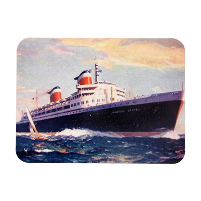 Ímã Magnet - Ocean Liners - SS Estados Unidos (Horizontal)