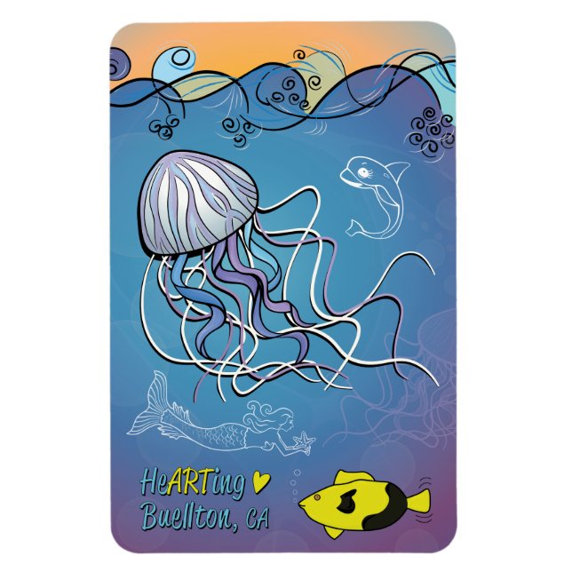 Ímã Magnet - Ondas de gelatina - Buellton.Art (Vertical)