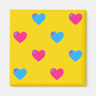 Imã Magnet Pan Pride Hearts