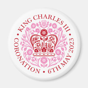 Imã Magnet para a coroação 2023 - Vermelho