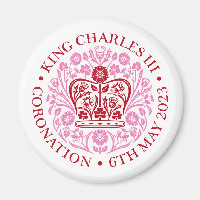 Imã Magnet para a coroação 2023 - Vermelho (Frente)