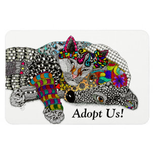 Ímã Magnet para cães e gatos 3"x4"