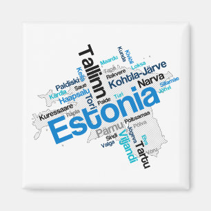 Imã Magnet para cidades da Estônia