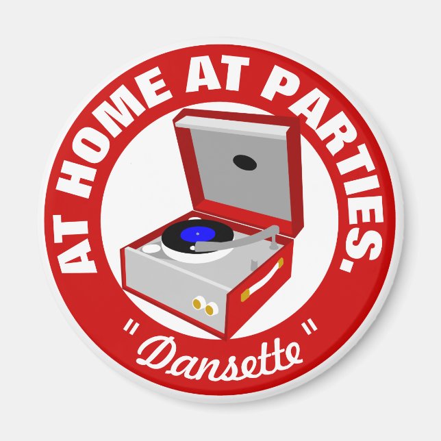 Imã Magnet para gravador Red Retro Dansette (Frente)