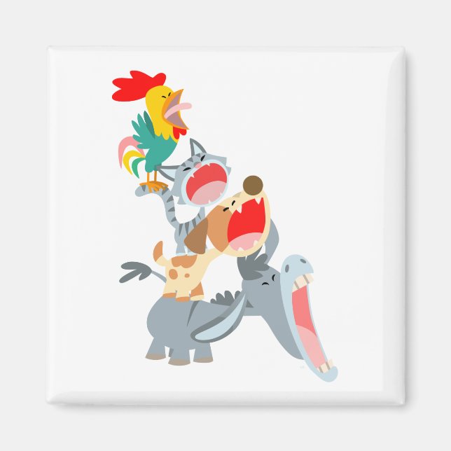 Imã Magnet para Músicos do Bremen de Bons Cartoons (Frente)