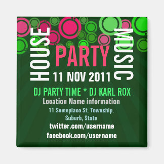 Imã Magnet para Promocional de Evento do House Music P