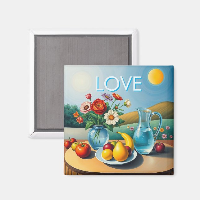 Imã Magnet para Refrigerato:r Abençoe sua Comida com a (Front/Back)