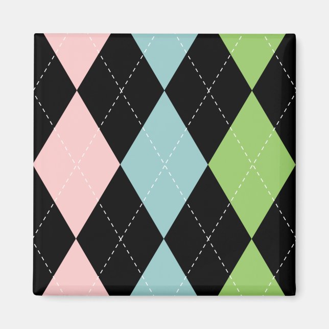 Imã Magnet Pastel Argyle (Frente)